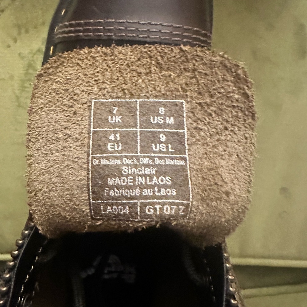 Dr. Martens Brown Leather Combat Boots - Picture 5 of 8